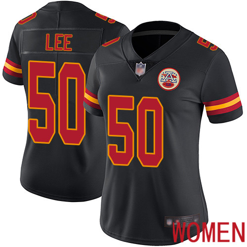 Women Kansas City Chiefs #50 Lee Darron Limited Black Rush Vapor Untouchable Nike NFL Jersey